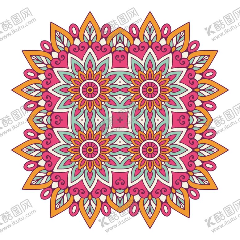 编号：65606110290643012086【酷图网】源文件下载-复古民族花纹