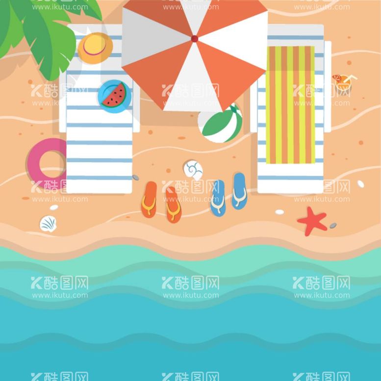 编号：17921211292142026897【酷图网】源文件下载-创意海边度假风景俯视图