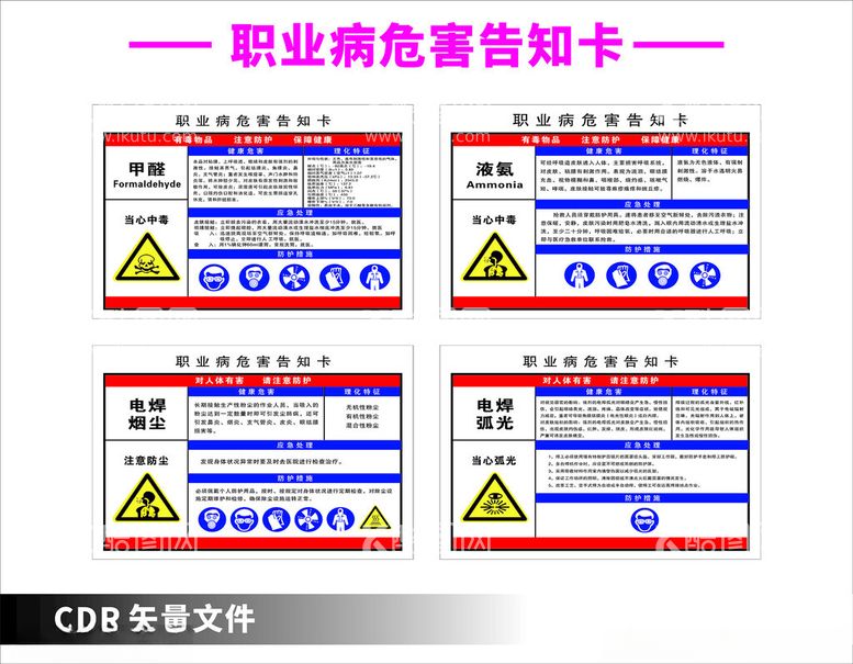 编号：64320612210118427223【酷图网】源文件下载-职业病危害告知卡