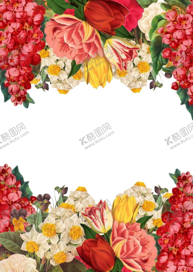 编号：43636401131457284880【酷图网】源文件下载-手绘鲜花边框