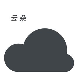 矢量云朵下雨天气图标