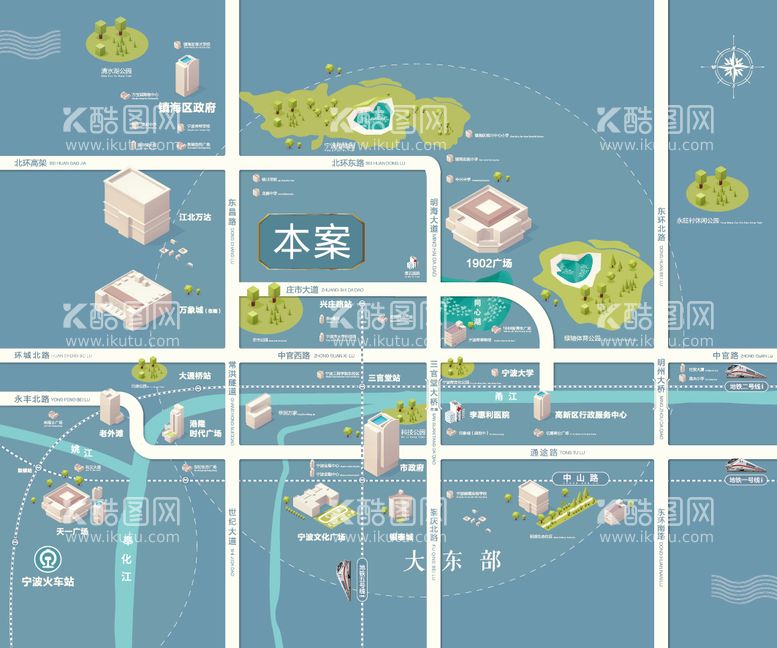 编号：15784312042347227982【酷图网】源文件下载-地产区位图