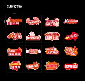 双十一618大促手举牌拍照牌活动