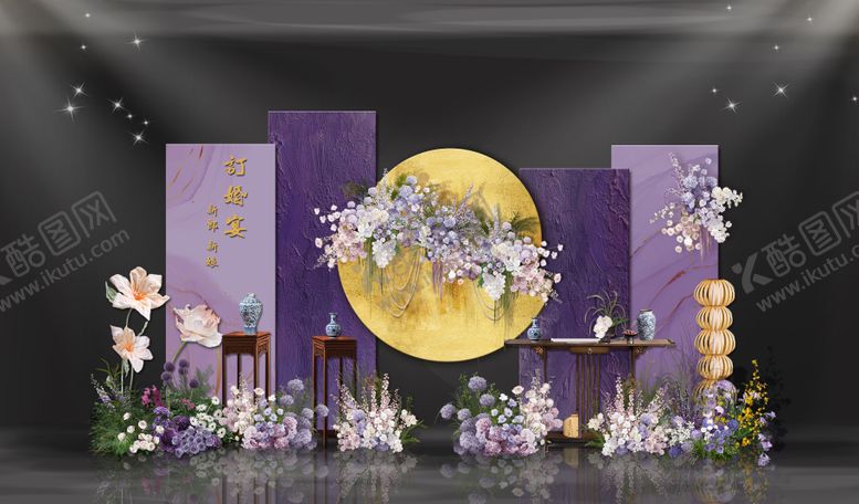 编号：47161911101625188995【酷图网】源文件下载-紫色婚礼