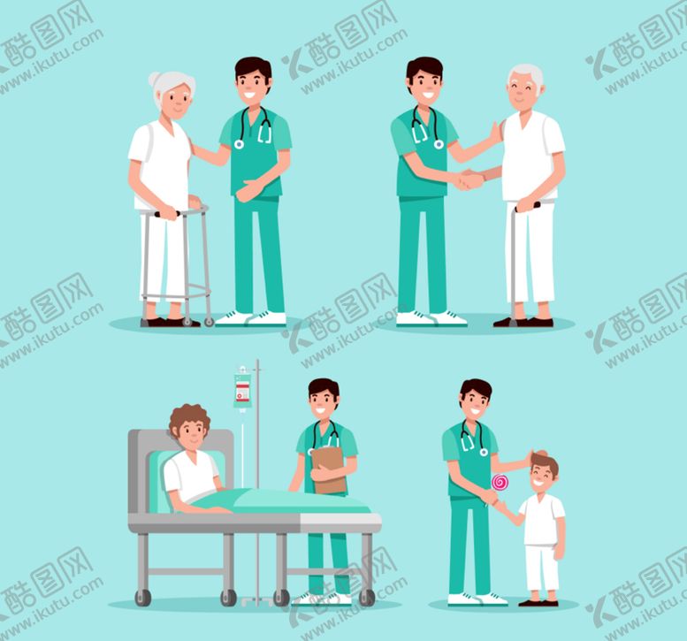 编号：54318910081526396382【酷图网】源文件下载-医护插画