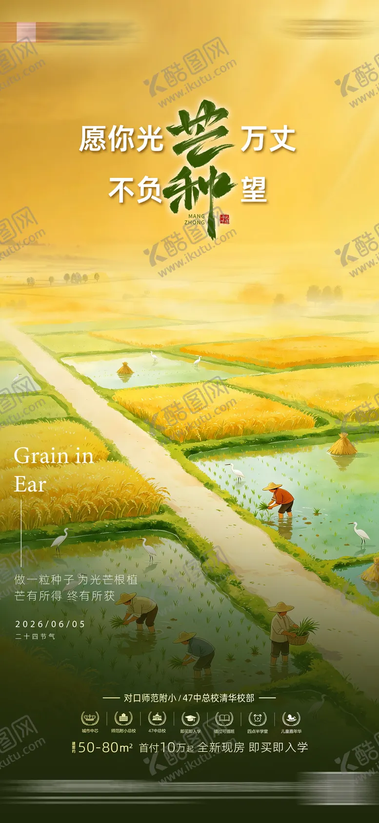 编号：33021506052334157774【酷图网】源文件下载-芒种海报