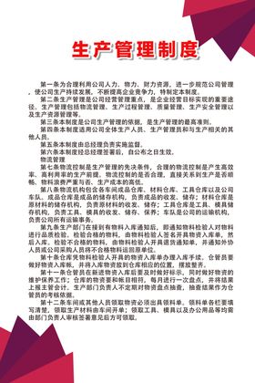 生产管理制度