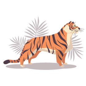 创意老虎插画图案