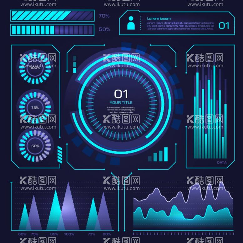 编号：19351012031001319233【酷图网】源文件下载-蓝色矩形边框科幻科技对话框底纹