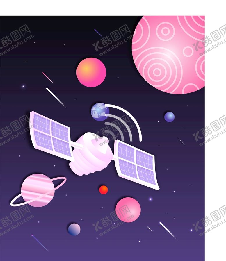 编号：13695009182225385621【酷图网】源文件下载-宇宙科技插画