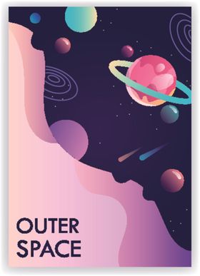 宇宙星系星球太空插画