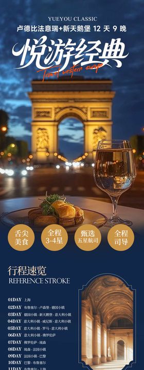 德法意瑞欧洲经典旅游详情页