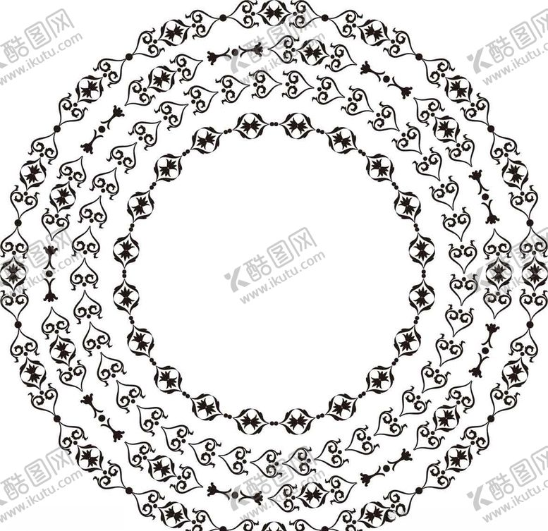 编号：35598710091009156766【酷图网】源文件下载-中式花纹圆形花纹民族风花纹