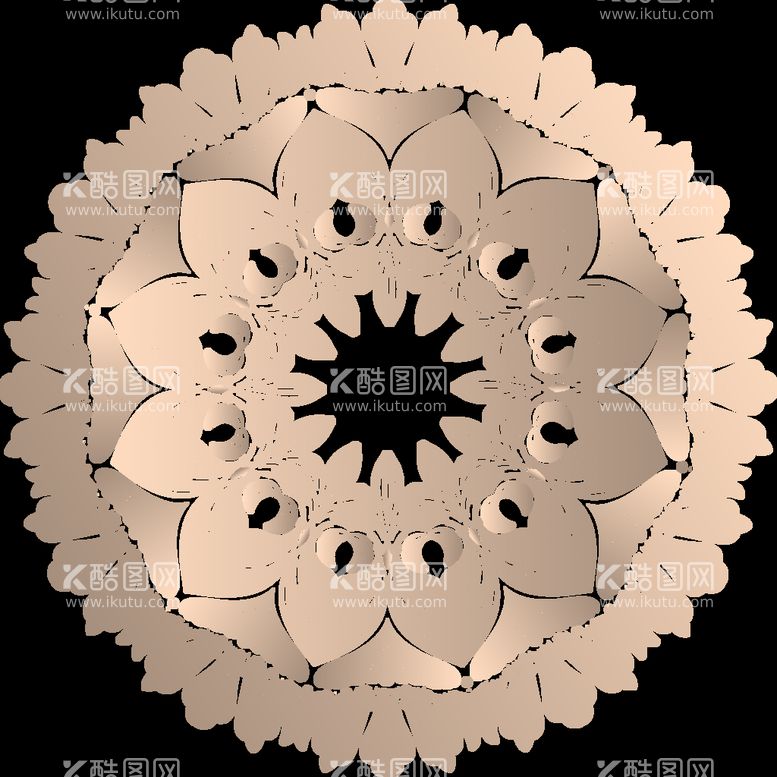 编号：24197509280504219560【酷图网】源文件下载-金色复古花纹透明底免抠图