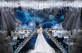 星空婚礼效果图背景