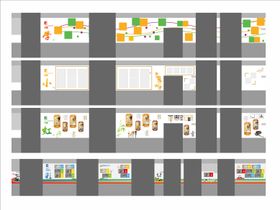 学校楼道展板设计阅读阅览空间文化墙走廊