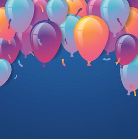 气球节日生日彩色