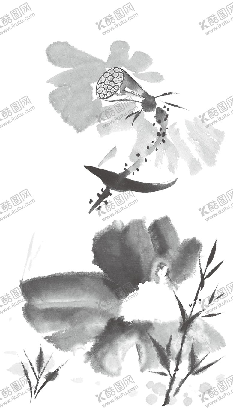 编号：22731810252000577981【酷图网】源文件下载-水墨荷花
