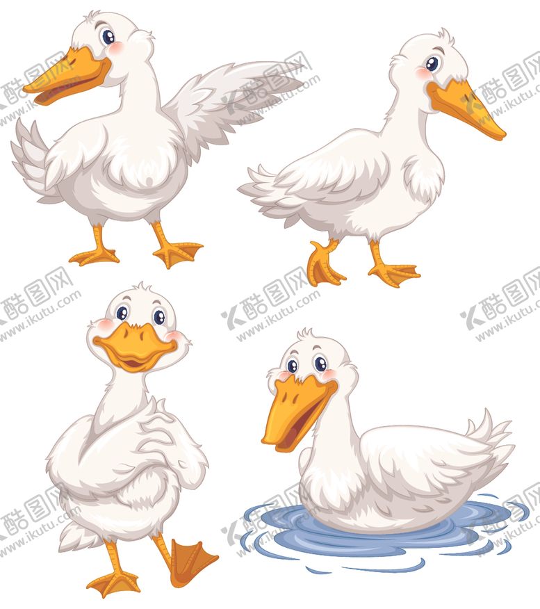 编号：62857810161357599148【酷图网】源文件下载-卡通鸭子