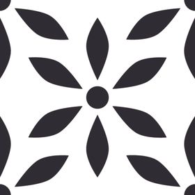 黑白简约花纹图案设计