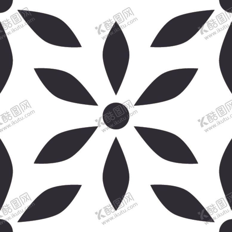 编号：42472007070329291281【酷图网】源文件下载-黑白简约花纹图案设计
