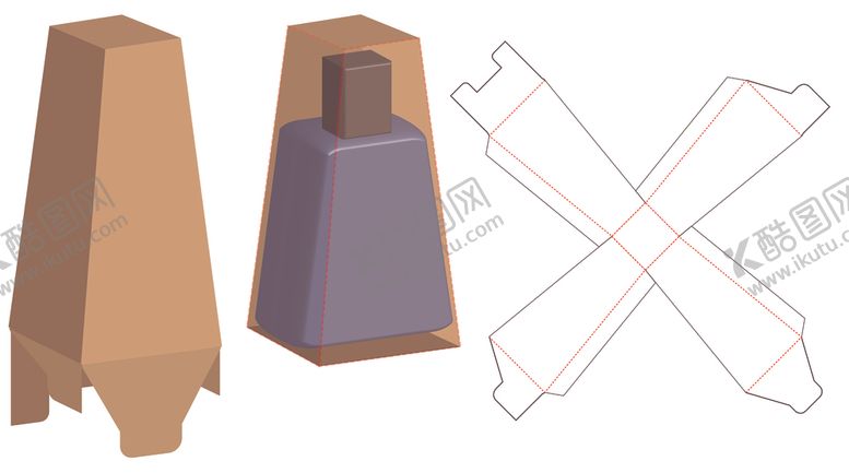 编号：15253310052028135813【酷图网】源文件下载-纸质包装盒刀模设计图
