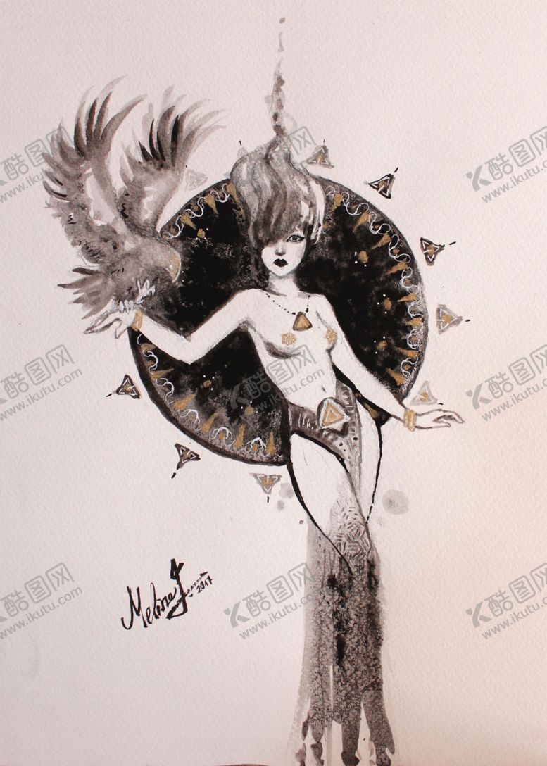 编号：78265909260125344899【酷图网】源文件下载-现代简约手绘抽象人物装饰画