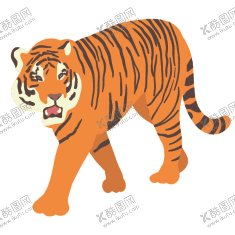 编号：82749509160420151400【酷图网】源文件下载-创意老虎插画图案