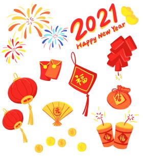 元旦贴纸