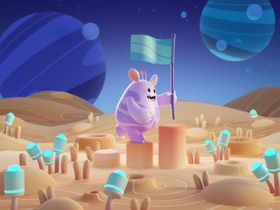 月球上的兔子宇航员