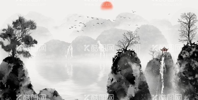 编号：36949502122253214921【酷图网】源文件下载-水墨山水画