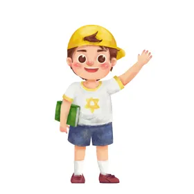 开学啦儿童插画卡通背景素材