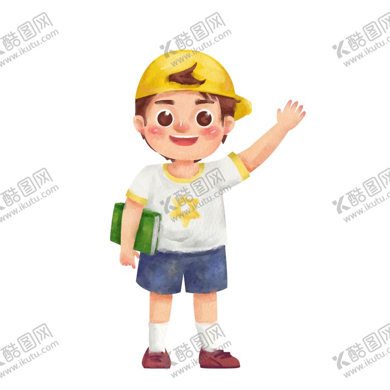 编号：76049110021740316894【酷图网】源文件下载-儿童开学打招呼插画卡通背景素材