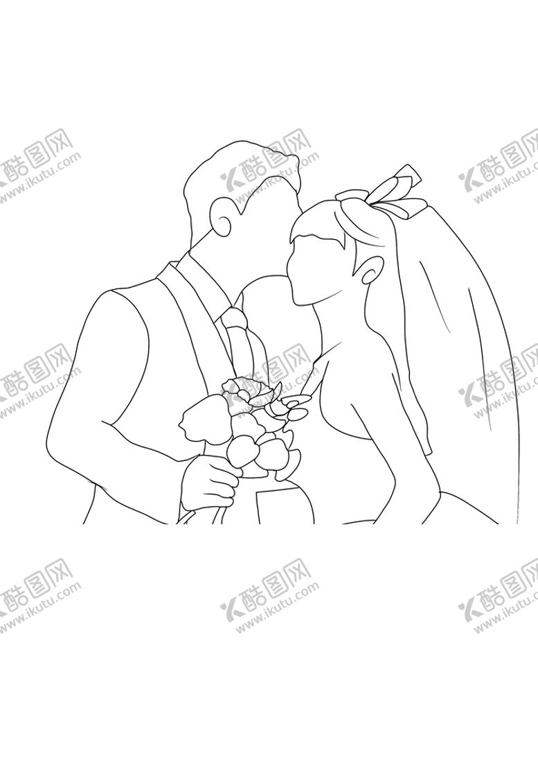 编号：15284709131942540831【酷图网】源文件下载-人像婚礼LOGO 