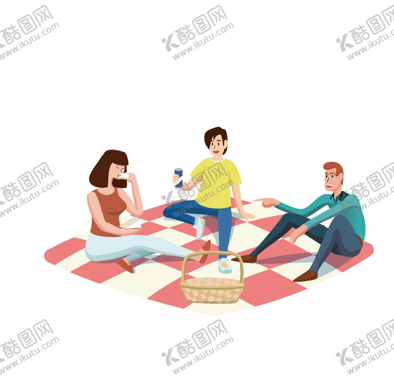 编号：52768909191915449088【酷图网】源文件下载-户外野餐人物