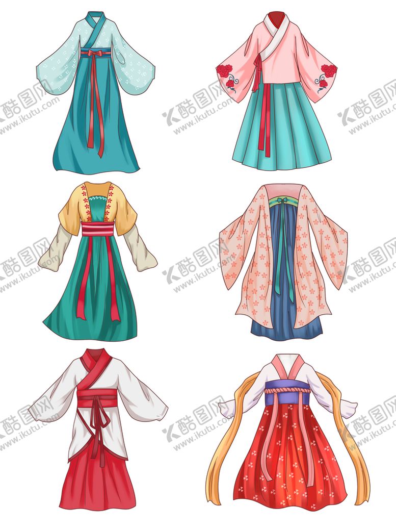编号：92178510080223214981【酷图网】源文件下载-卡通古装衣服