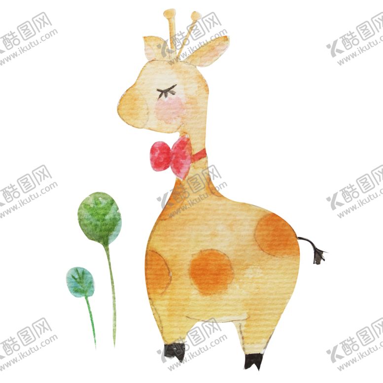 编号：14708210040357256887【酷图网】源文件下载-卡通长颈鹿