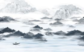 水墨山水画