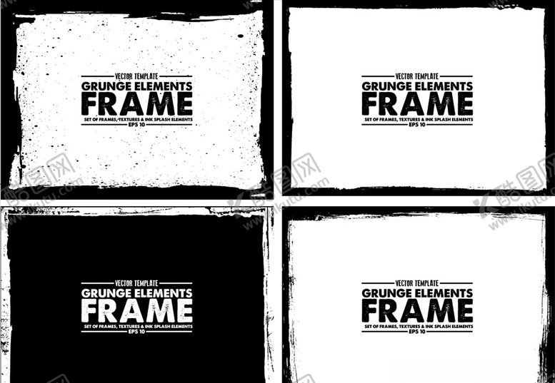 编号：48541009281706071741【酷图网】源文件下载-矢量水墨边框