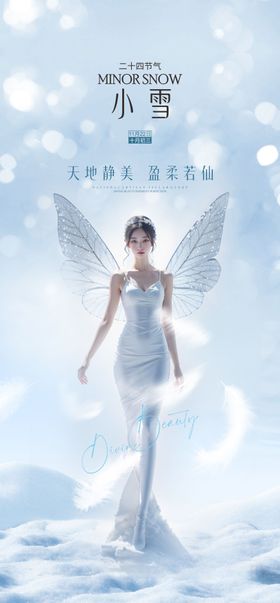 医美行业小雪节气海报