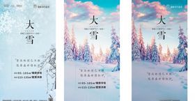 地产大雪节气海报
