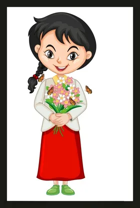 手绘卡通女孩动画