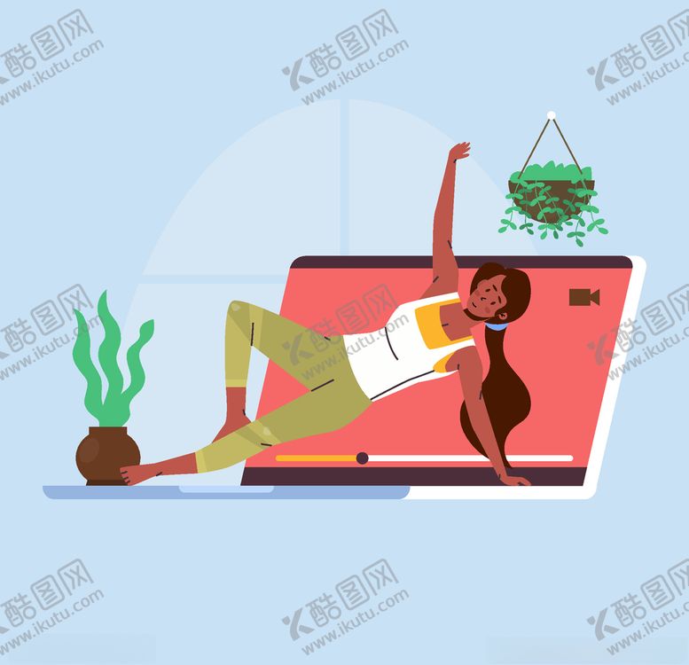 编号：43164306271947575165【酷图网】源文件下载-矢量瑜伽人物