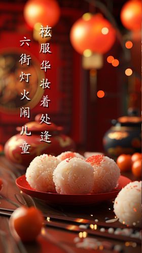 元宵节海报灯笼喜庆红色风格