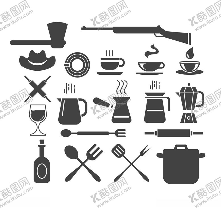 编号：74416002270940508383【酷图网】源文件下载-咖啡热茶餐具烹饪矢量插画元素