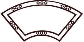 中国风扇形展架框
