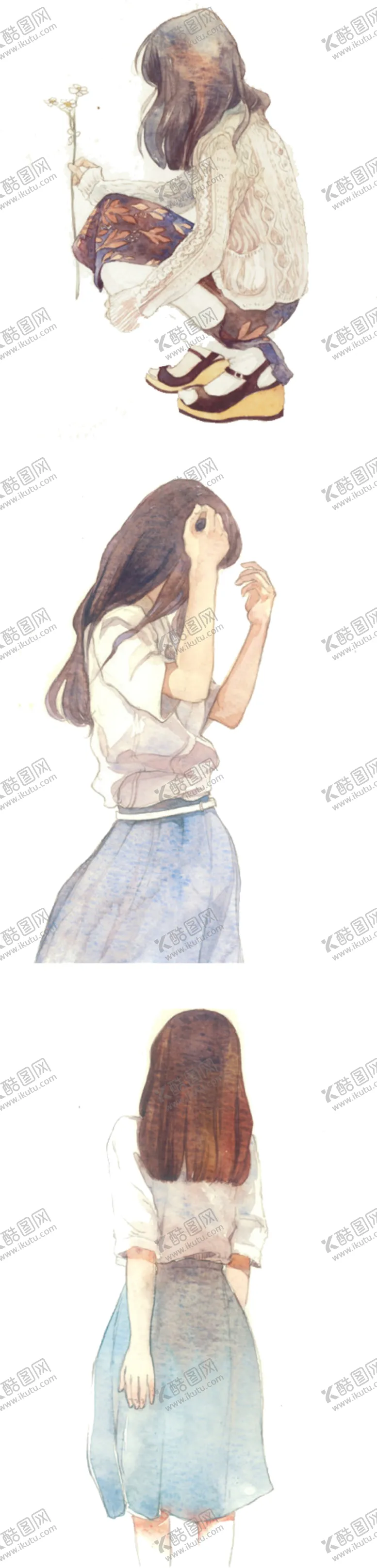 编号：85667105011801175394【酷图网】源文件下载-彩绘人物背影