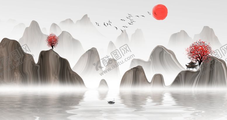 编号：54049510230319414759【酷图网】源文件下载-意境水墨山水