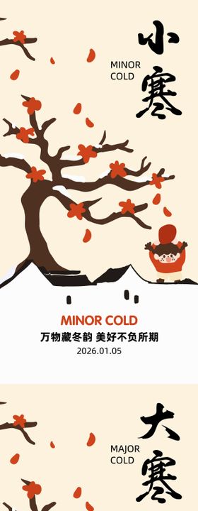 大小寒二十四节气系列海报