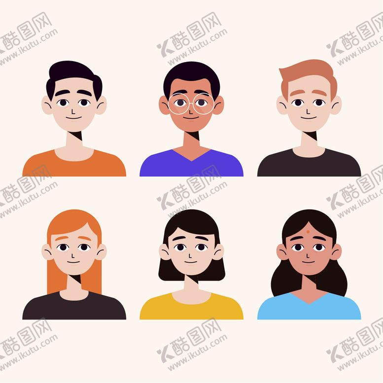 编号：78031609232238318945【酷图网】源文件下载-卡通人物头像